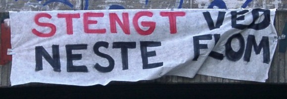 Banner - Stengt ved neste flom