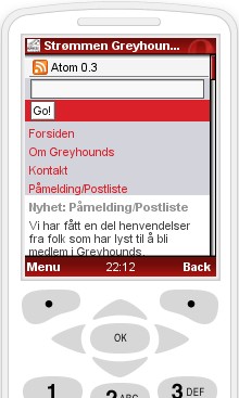 SG på mobiltelefon