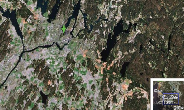 Satelittbilde Sarpsborg