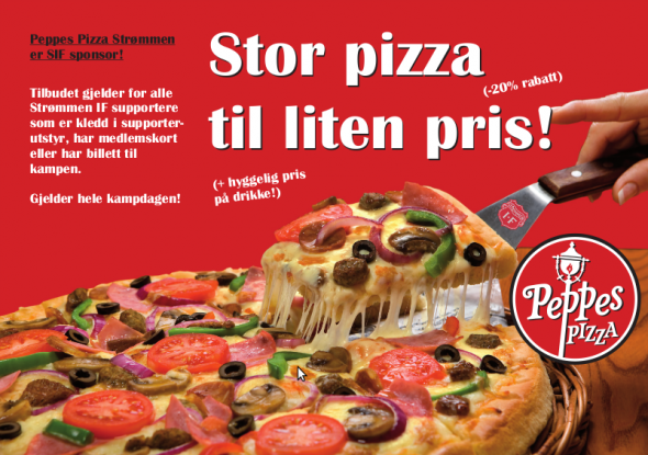 Stor pizza til liten pris